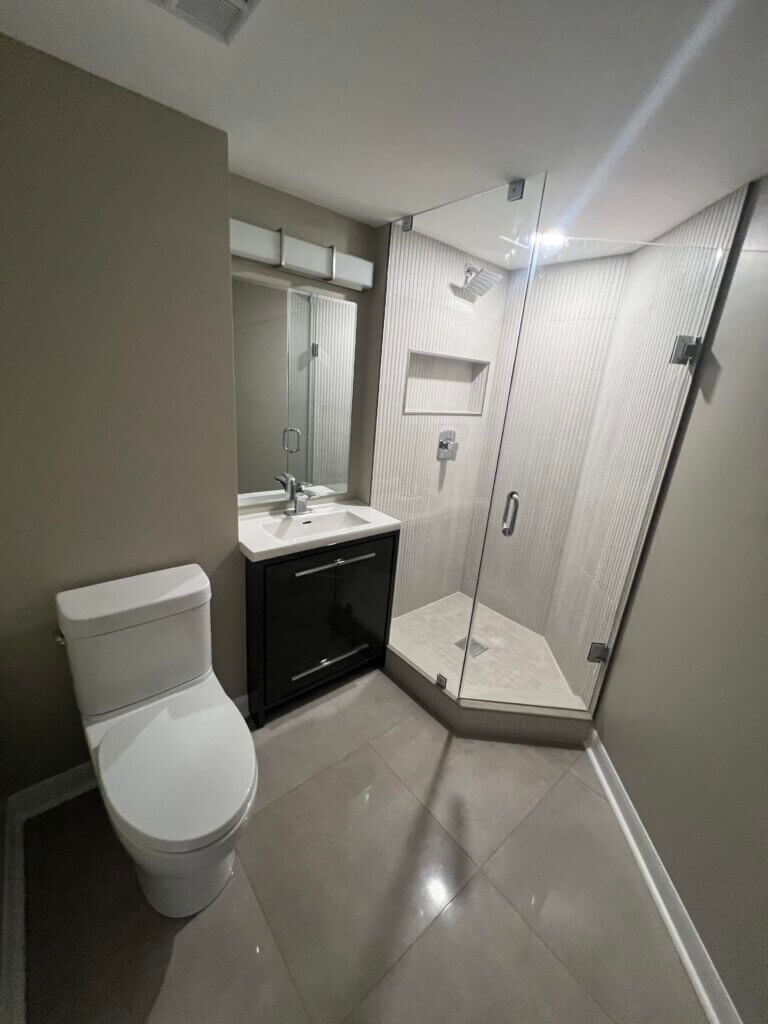 Bathroom renovation in Toronto by Rotari Construction bathroom renovation company