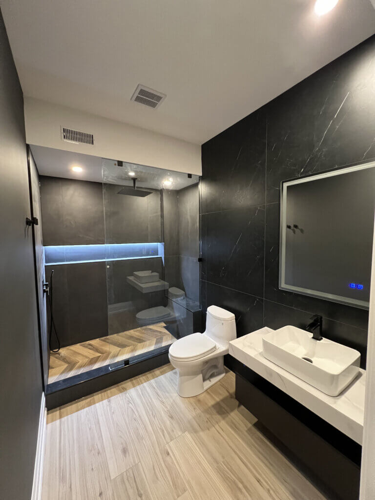 Bathroom renovation in East York by Rotari Construction bathroom renovation company
