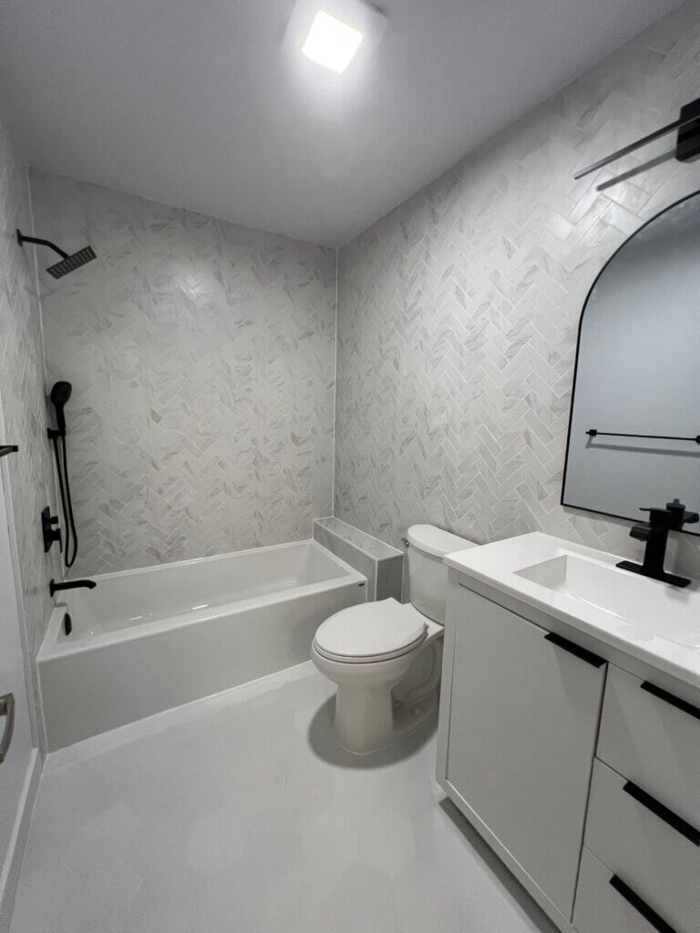 Bathroom renovation in Oakville after by Rotari Construction bathroom renovation company